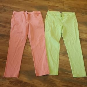 Plus Size 16/18 Spring Color Jeans